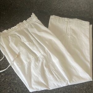 Women’s White Drawstring Pants